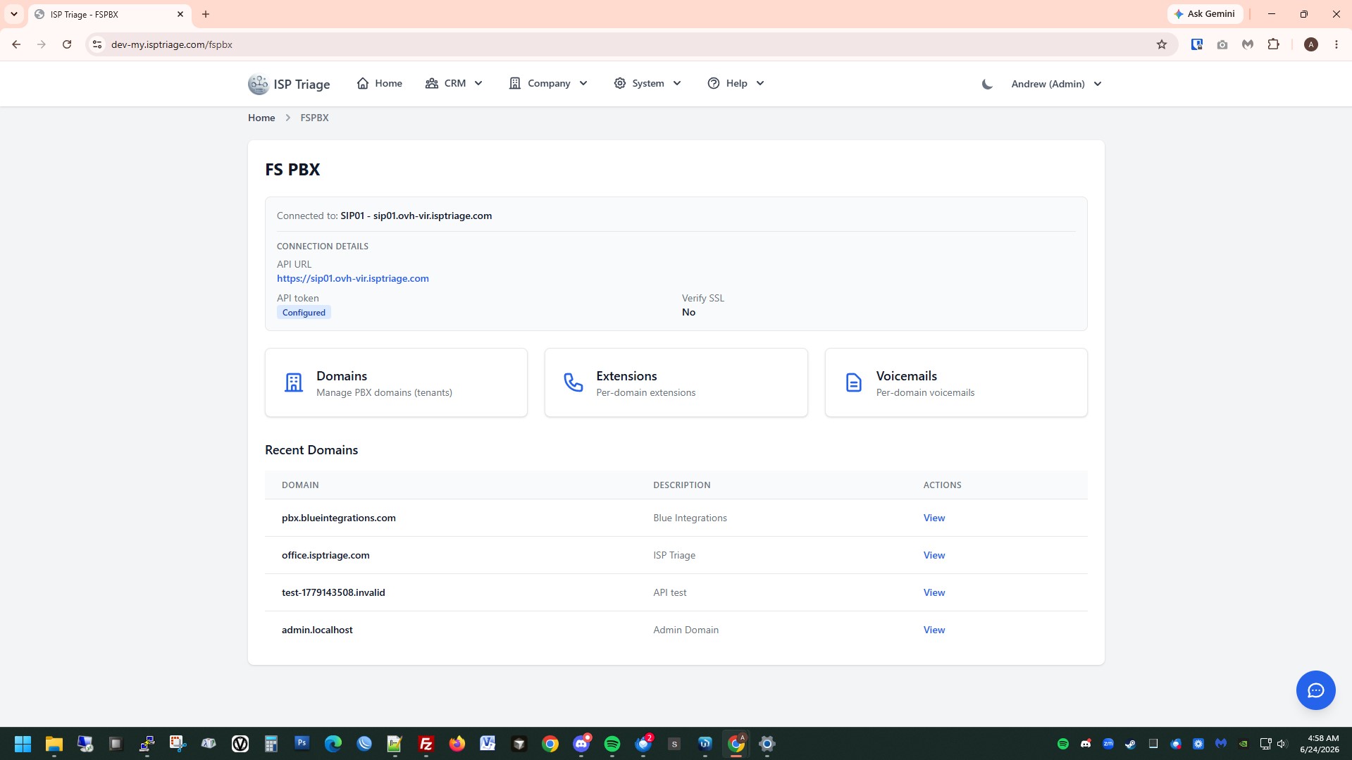 Voice, DNS, and email integrations